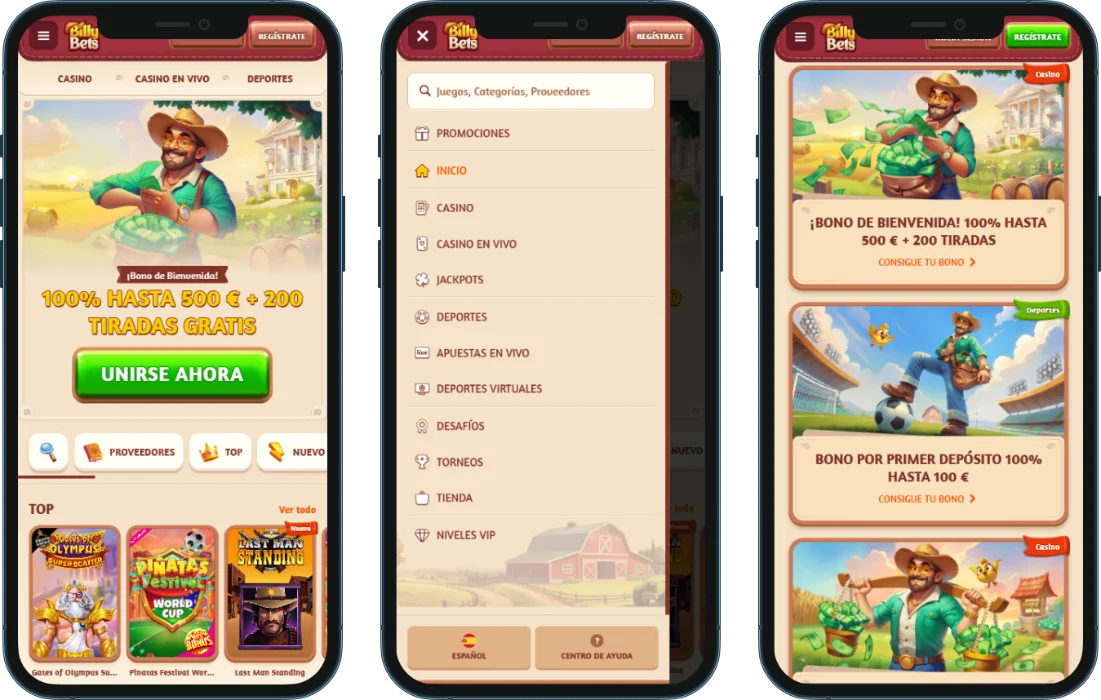 BillyBets: Versión Móvil